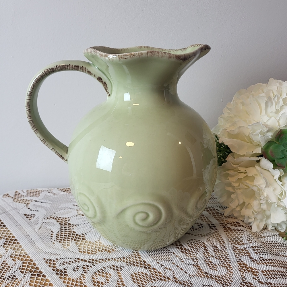 Euro Ceramics Pale Green Jug